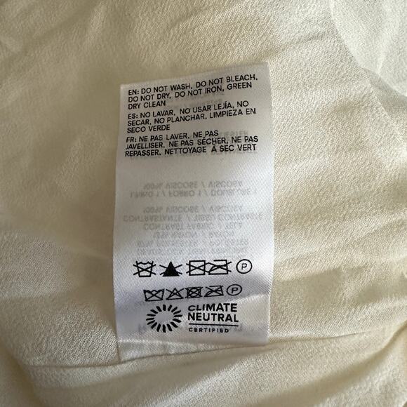 Reformation Icelynn Satin Dress Ivory - Picture 9 of 11